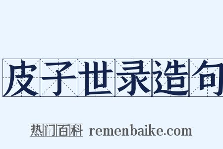 皮子世录造句是什么意思的图片